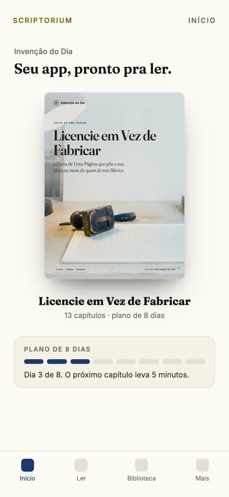 Capa do app do guia Licencie em Vez de Fabricar